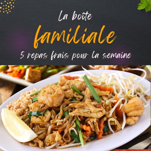 a.  Boîte familiale - 5 repas frais pour la semaine (2 au 7 juin)