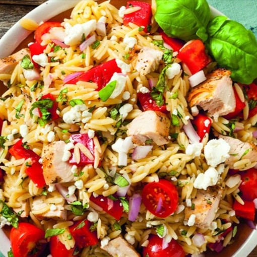 a1. Menu de la semaine - Salade d'orzo à la grecque